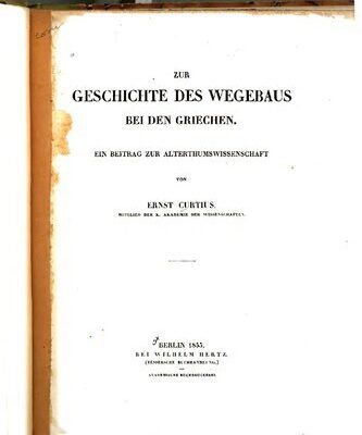 خرید و دانلود نسخه کامل کتاب Zur Geschichte des Wegebaus bei den Griechen : Ein Beitrag zur Altertumswissenschaft
