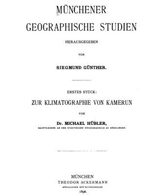 خرید و دانلود نسخه کامل کتاب Zur Klimatographie von Kamerun