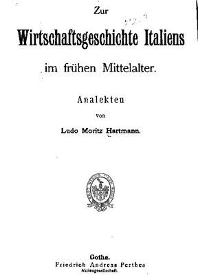 خرید و دانلود نسخه کامل کتاب Zur Wirtschaftsgeschichte Italiens im frühen Mittelalter. Analekten