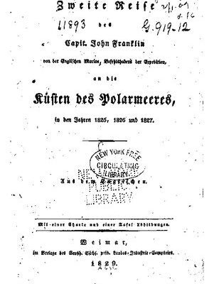 خرید و دانلود نسخه کامل کتاب Zweite Reise des Capit. John Franklin von der englischen Marine, Befehlshabers der Expedition, an die Küsten des Polarmeeres in den Jahren 1825, 1826 und 1827