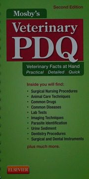 __ia_thumb خرید و دانلود کتاب Mosby's veterinary PDQ : veterinary facts at hand, practical · detailed · quick - تصویر 1