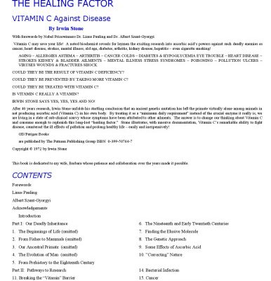 خرید و دانلود نسخه کامل کتاب The Healing Factor: Vitamin C Against Disease