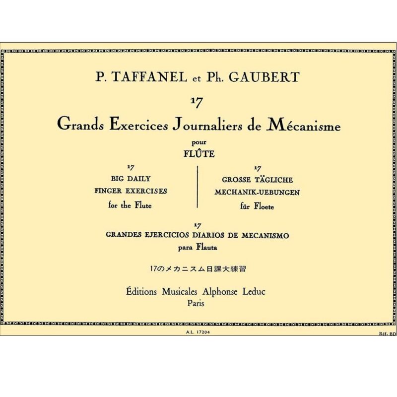 d2e132 خرید و دانلود PDF کتاب اتود فلوت | 17 تمرین اساسی انگشتان و آرتیکولاسیون - فیلیپ گابرت و پائول تافانل - تصویر 1