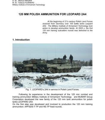 خرید و دانلود نسخه کامل کتاب 120 mm polish ammunition for Leopard 2A4