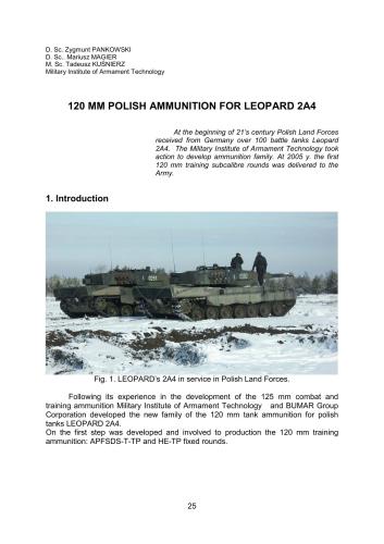 خرید و دانلود نسخه کامل کتاب 120 mm polish ammunition for Leopard 2A4_68f16050e5978.jpeg خرید و دانلود نسخه کامل کتاب 120 mm polish ammunition for Leopard 2A4