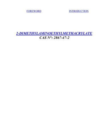 خرید و دانلود نسخه کامل کتاب 2-Dimethylaminoethyl methacrylate CAS 2867-47-2
