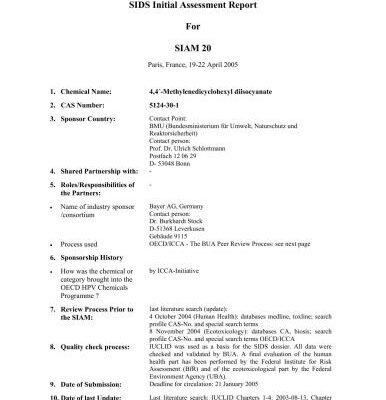 خرید و دانلود نسخه کامل کتاب 4, 4′-Methylenedicyclohexyl diisocyanate CAS 5124-30-1