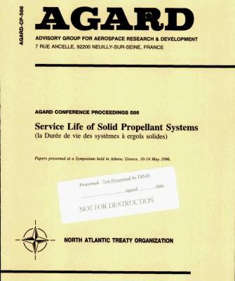خرید و دانلود نسخه کامل کتاب 586. Service Life of Solid Propellant Systems