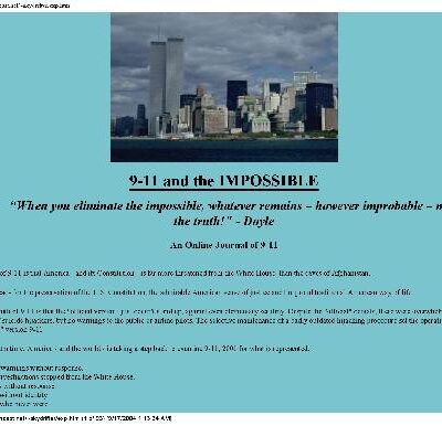 خرید و دانلود نسخه کامل کتاب 911 and the Impossible – (WTC BUSH BINLADEN FBI CIA)
