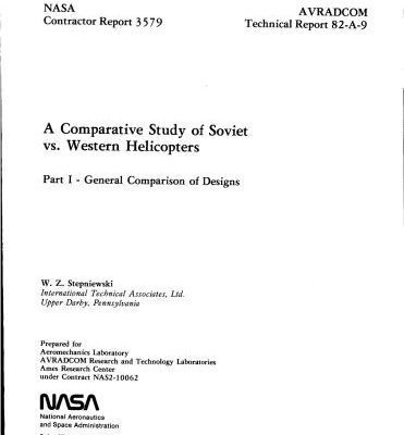 خرید و دانلود نسخه کامل کتاب A comparative study of Soviet vs. Western helicopters. Part 1. General comparison of designs