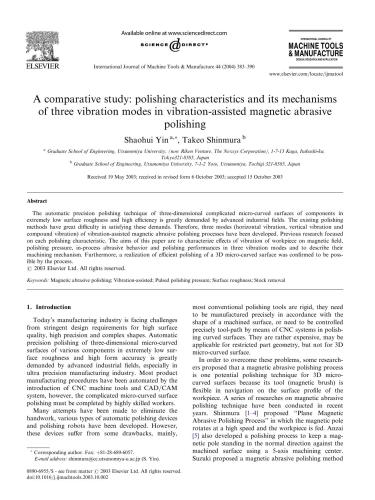 خرید و دانلود نسخه کامل کتاب A comparative study: polishing characteristics and its mechanisms of three vibration modes in vibration-assisted magnetic abrasive polishing_68f321e0df6cb.jpeg خرید و دانلود نسخه کامل کتاب A comparative study: polishing characteristics and its mechanisms of three vibration modes in vibration-assisted magnetic abrasive polishing