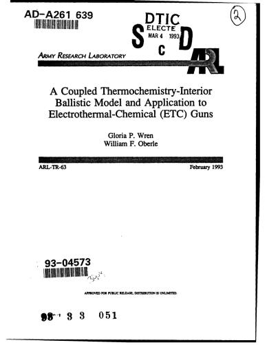 خرید و دانلود نسخه کامل کتاب A Coupled Thermochemistry-Interior Ballistic Model and Application to Electrothermal-Chemical (ETC) Guns_68f16800bb6d7.jpeg خرید و دانلود نسخه کامل کتاب A Coupled Thermochemistry-Interior Ballistic Model and Application to Electrothermal-Chemical (ETC) Guns