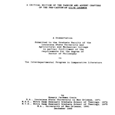 خرید و دانلود نسخه کامل کتاب A critical edition of the Passion and Advent chapters of the Pre-Caxtonian Gilte Legende