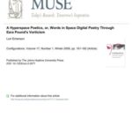 خرید و دانلود نسخه کامل کتاب A Hyperspace Poetics, or, Words in Space: Digital Poetry Through Ezra Pound’s Vorticism