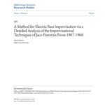 خرید و دانلود نسخه کامل کتاب A Method for Electric Bass Improvisation via a Detailed Analysis of the Improvisational Techniques of Jaco Pastorius From 1967-1968
