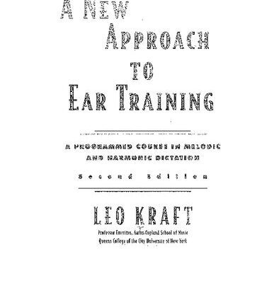 خرید و دانلود نسخه کامل کتاب A New Approach to Ear Training: A Programmed Course in Melodic and Harmonic Dictation
