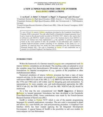 خرید و دانلود نسخه کامل کتاب A new lumped parameter code for interior ballistics simulations