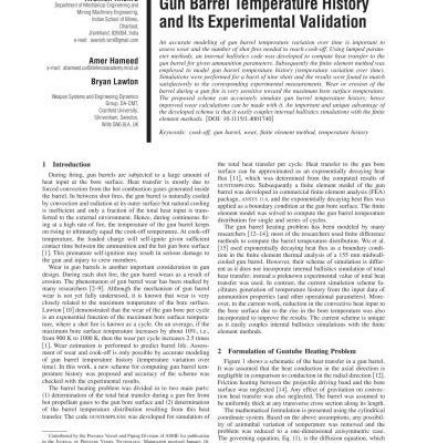 خرید و دانلود نسخه کامل کتاب A Novel scheme for computing gun barrel temperature history and its experimental validation