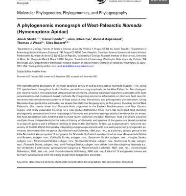 خرید و دانلود نسخه کامل کتاب A phylogenomic monograph of West-Palearctic Nomada (Hymenoptera: Apidae)