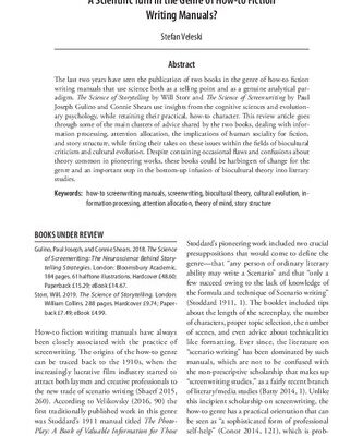 خرید و دانلود نسخه کامل کتاب A Scientific Turn in the Genre of How-to Fiction Writing Manuals?