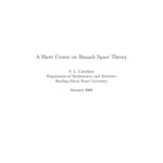 خرید و دانلود نسخه کامل کتاب A Short Course on Banach Space Theory
