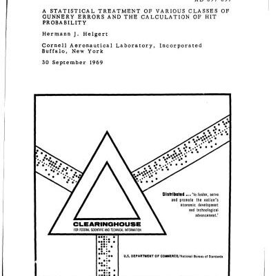 خرید و دانلود نسخه کامل کتاب A statistical treatment of various classes of gunnery errors and the calculation of hit probability