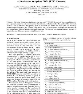 خرید و دانلود نسخه کامل کتاب A Steady-state Analysis of PWM SEPIC Converter