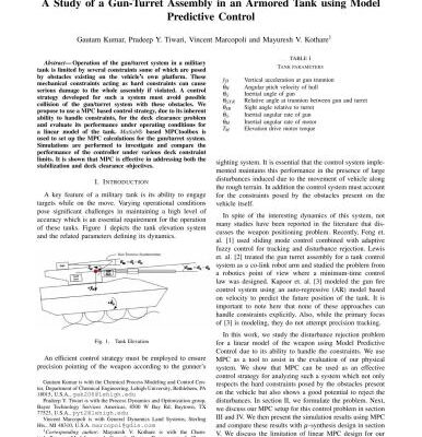 خرید و دانلود نسخه کامل کتاب A Study of a Gun-Turret Assembly in an Armored Tank using Model Predictive Control