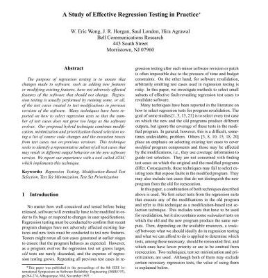 خرید و دانلود نسخه کامل کتاب A Study of Effective Regression Testing in Practice