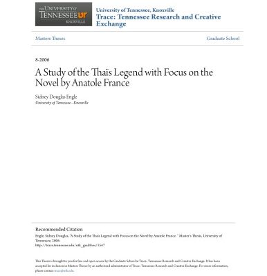 خرید و دانلود نسخه کامل کتاب A Study of the Thaïs Legend with focus on the novel by Anatole France