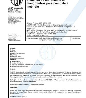 خرید و دانلود نسخه کامل کتاب [ABNT NBR 13714:2000] Sistemas de hidrantes e de mangotinhos para combate a incêndio