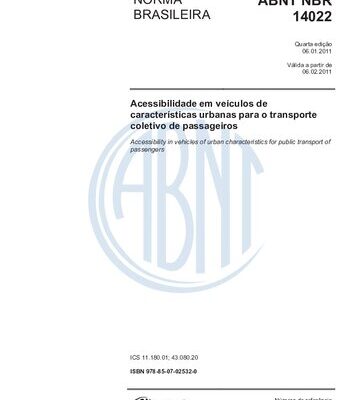 خرید و دانلود نسخه کامل کتاب [ABNT NBR 14022:2011] Acessibilidade em veículos de características urbanas para o transporte coletivo de passageiros