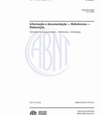 خرید و دانلود نسخه کامل کتاب [ABNT NBR 6023:2018] Informação e documentação – Referências – Elaboração