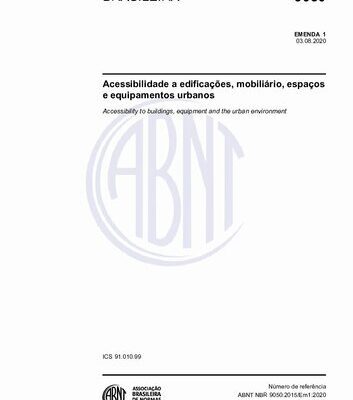 خرید و دانلود نسخه کامل کتاب [ABNT NBR 9050:2015] Acessibilidade a edificações, mobiliário, espaços e equipamentos urbanos (Emenda 1: 2020)