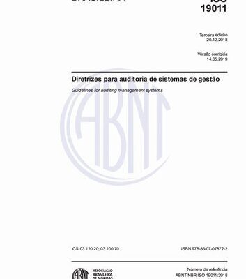 خرید و دانلود نسخه کامل کتاب [ABNT NBR ISO 19011:2018] Diretrizes para auditoria de sistemas de gestão (Versão Corrigida: 2019)