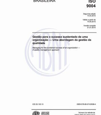 خرید و دانلود نسخه کامل کتاب [ABNT NBR ISO 9004:2010] Gestão para o sucesso sustentado de uma organização — Uma abordagem da gestão da qualidade (Versão Corrigida: 2010)