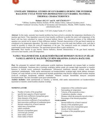 خرید و دانلود نسخه کامل کتاب Adil Yükselen. Unsteady thermal studies of gun barrels during the interior ballistic cycle with non-homogenous gun barrel material thermal characteristics
