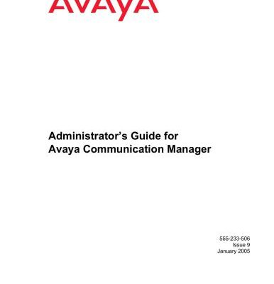 خرید و دانلود نسخه کامل کتاب Administrator Guide for Avaya Communication Manager. 555-223-506