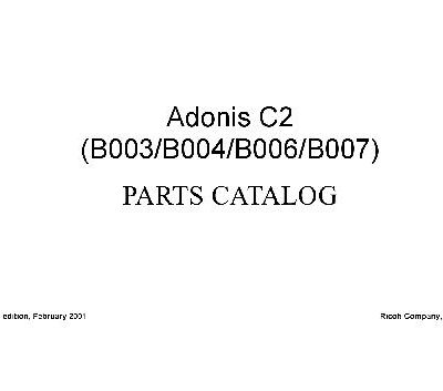 خرید و دانلود نسخه کامل کتاب Adonis C2. (B003, B004, B006, B007) parts catalog