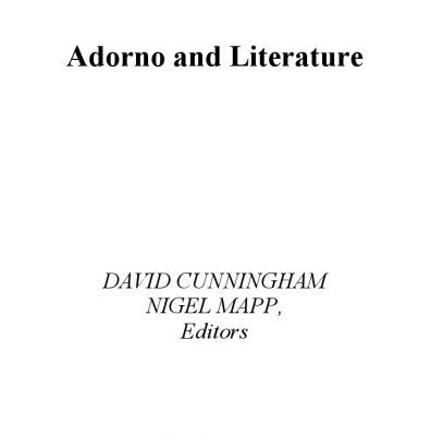 خرید و دانلود نسخه کامل کتاب Adorno And Literature