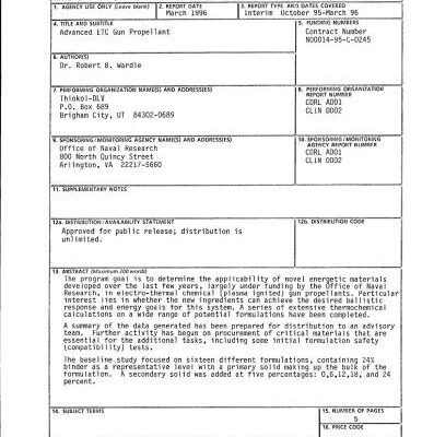 خرید و دانلود نسخه کامل کتاب Advanced ETC gun propellant