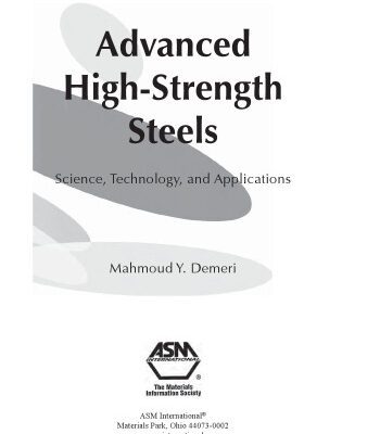 خرید و دانلود نسخه کامل کتاب Advanced high-strength steels : science, technology, and applications