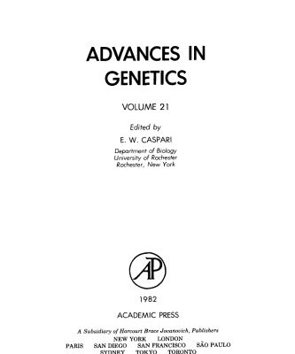 خرید و دانلود نسخه کامل کتاب Advances in Genetics, Vol. 21
