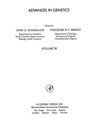 خرید و دانلود نسخه کامل کتاب Advances in Genetics, Vol. 30