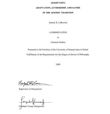 خرید و دانلود نسخه کامل کتاب Aesop’s pen: adaptation, authorship, and satire in the Aesopic tradition [thesis]