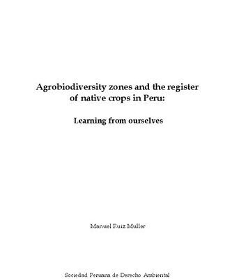 خرید و دانلود نسخه کامل کتاب Agrobiodiversity zones and the register of native crops in Peru: Learning from ourselves