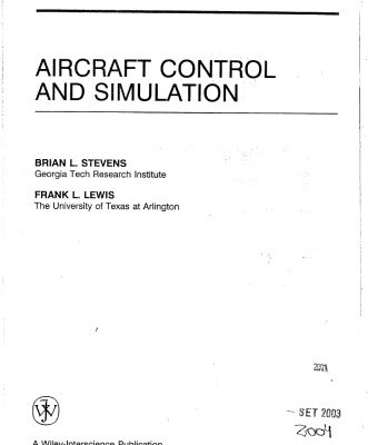 خرید و دانلود نسخه کامل کتاب Aircraft Control and Simulation