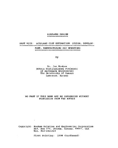 خرید و دانلود نسخه کامل کتاب Airplane design, vol.8 and errata (1990)