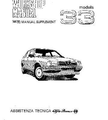 خرید و دانلود نسخه کامل کتاب Alfa Romeo 33 workshop manual supplement