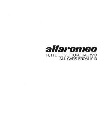 خرید و دانلود نسخه کامل کتاب Alfa Romeo: Tutte le Vetture dal 1910. All Cars from 1910
